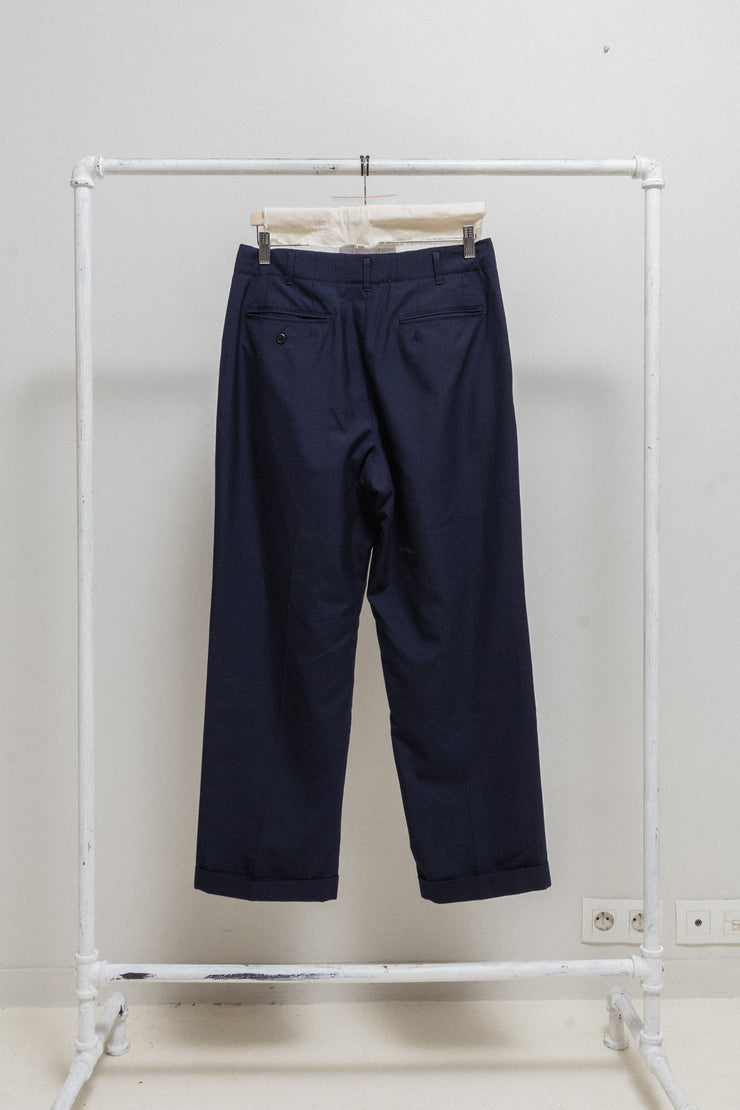 YOHJI YAMAMOTO FOR CENTRAL JAPAN RAILWAY - Uniform pleated navy pants