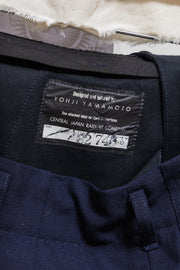 YOHJI YAMAMOTO FOR CENTRAL JAPAN RAILWAY - Uniform pleated navy pants