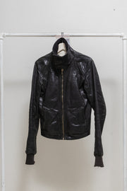 RICK OWENS - FW08 "STAG" Intarsia lamb leather jacket