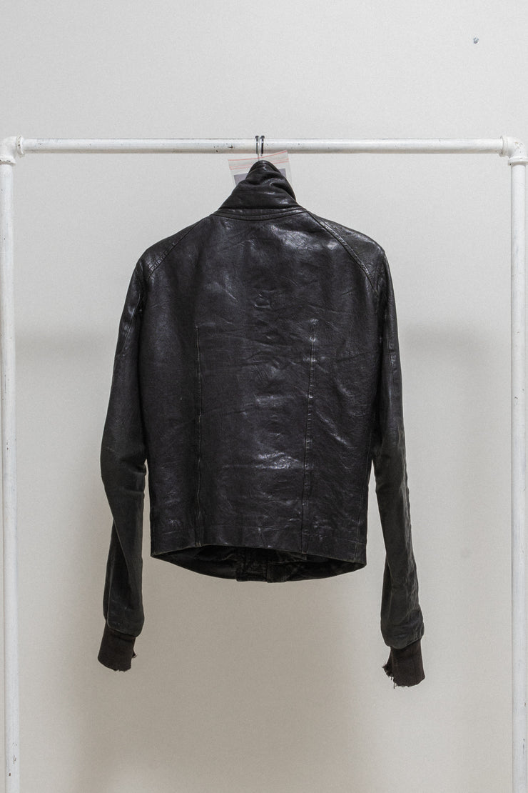 RICK OWENS - FW08 "STAG" Intarsia lamb leather jacket