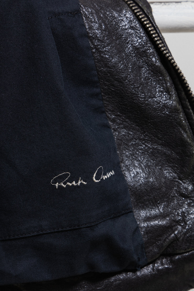 RICK OWENS - FW08 "STAG" Intarsia lamb leather jacket