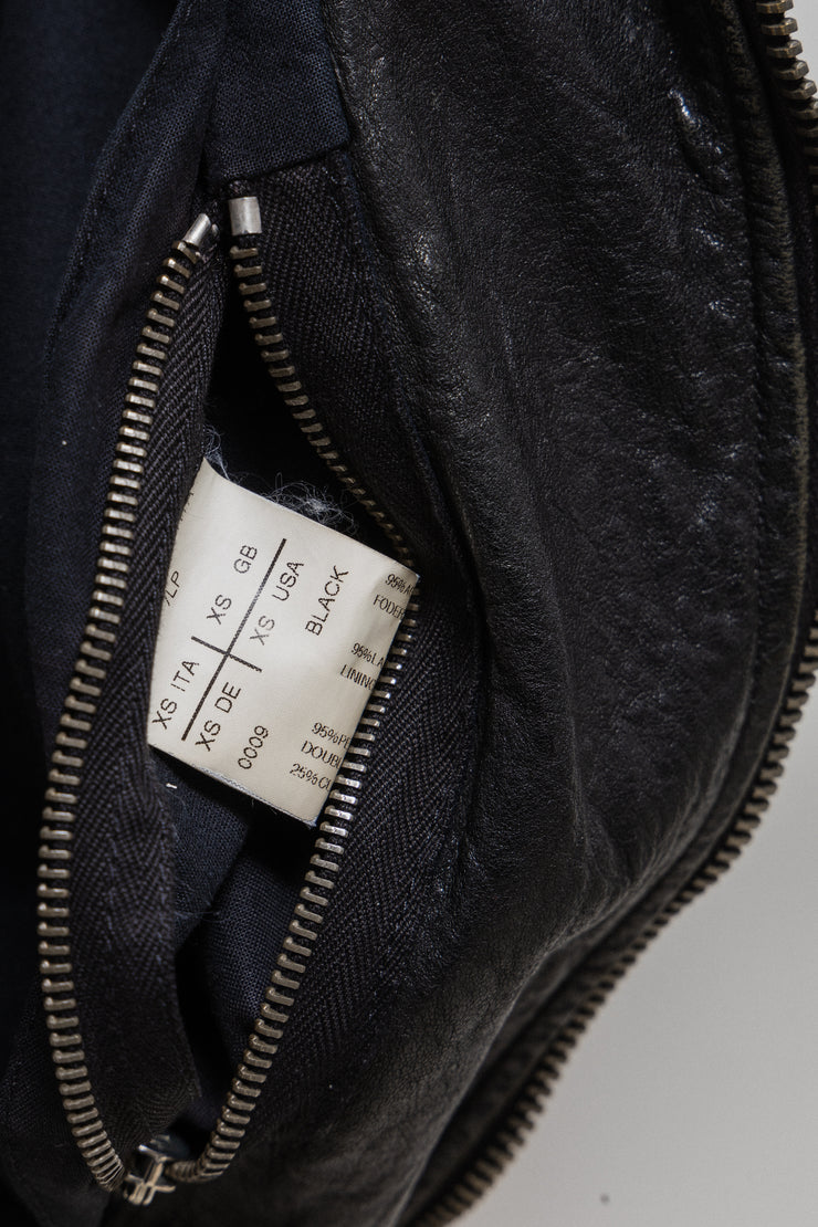 RICK OWENS - FW08 "STAG" Intarsia lamb leather jacket