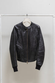 RICK OWENS - Mid 2000’s Glittery Intarsia leather jacket