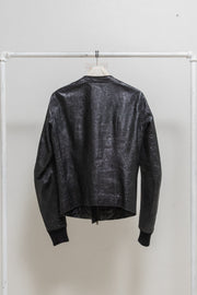 RICK OWENS - Mid 2000’s Glittery Intarsia leather jacket