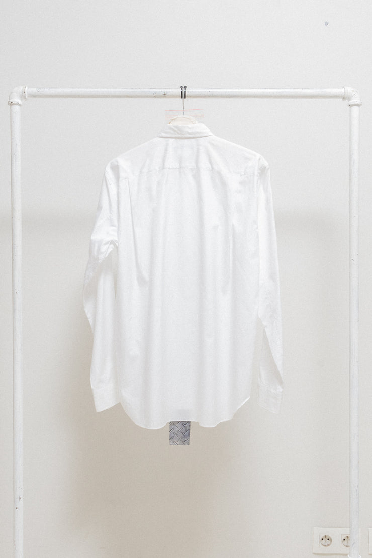 COMME DES GARCONS HOMME PLUS - SS21 Long cotton shirt with front print detail (runway)