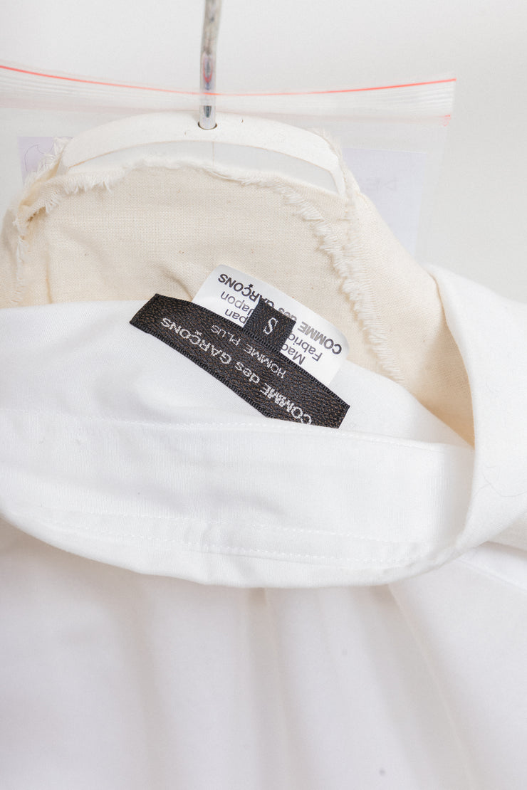 COMME DES GARCONS HOMME PLUS - SS21 Long cotton shirt with front print detail (runway)