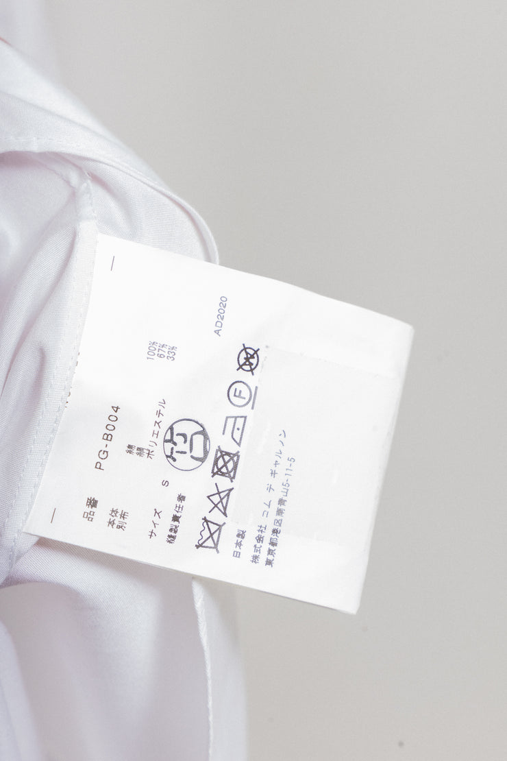 COMME DES GARCONS HOMME PLUS - SS21 Long cotton shirt with front print detail (runway)