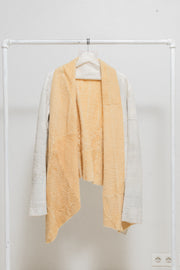 RICK OWENS - FW03 "TRUCKER" Shearling leather jacket with long sides (runway)