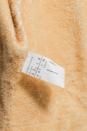 RICK OWENS - FW03 "TRUCKER" Shearling leather jacket with long sides (runway)