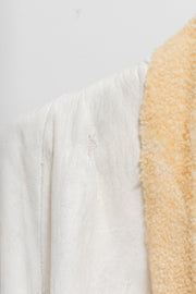 RICK OWENS - FW03 "TRUCKER" Shearling leather jacket with long sides (runway)