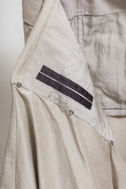 RICK OWENS - SS11 "ANTHEM" Cotton and silk strapless top with back train (runway)