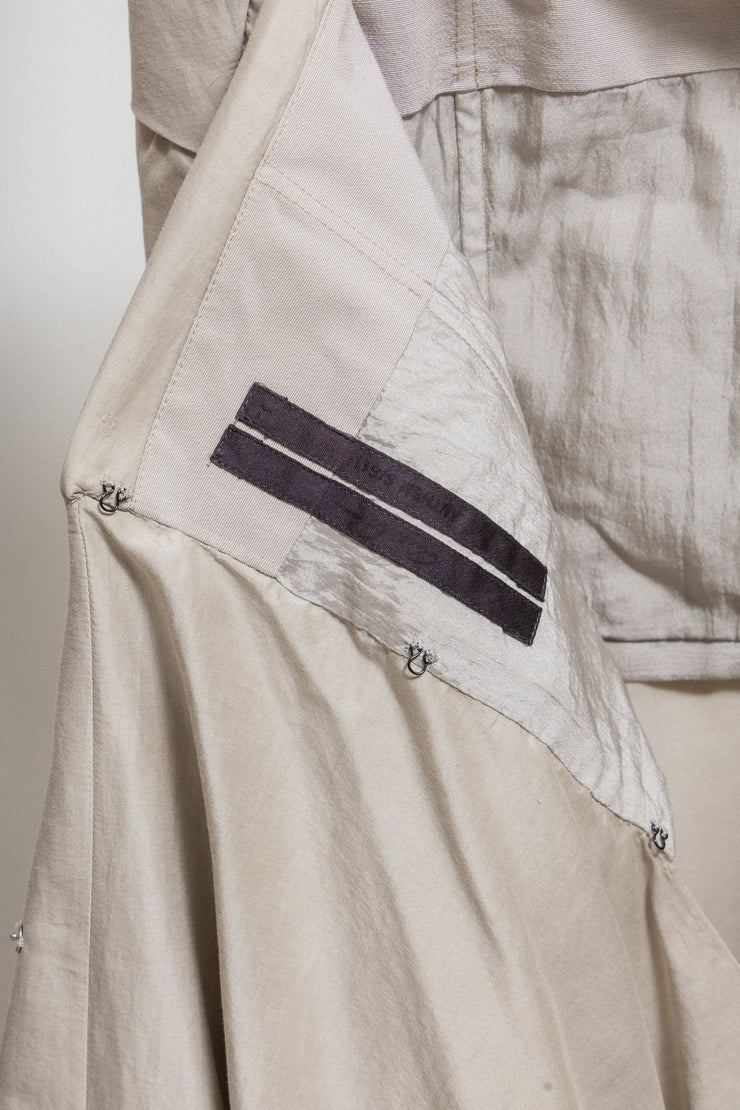 RICK OWENS - SS11 "ANTHEM" Cotton and silk strapless top with back train (runway)