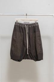 RICK OWENS - FW15 "SPHINX" Virgin wool Pod shorts with sequins details