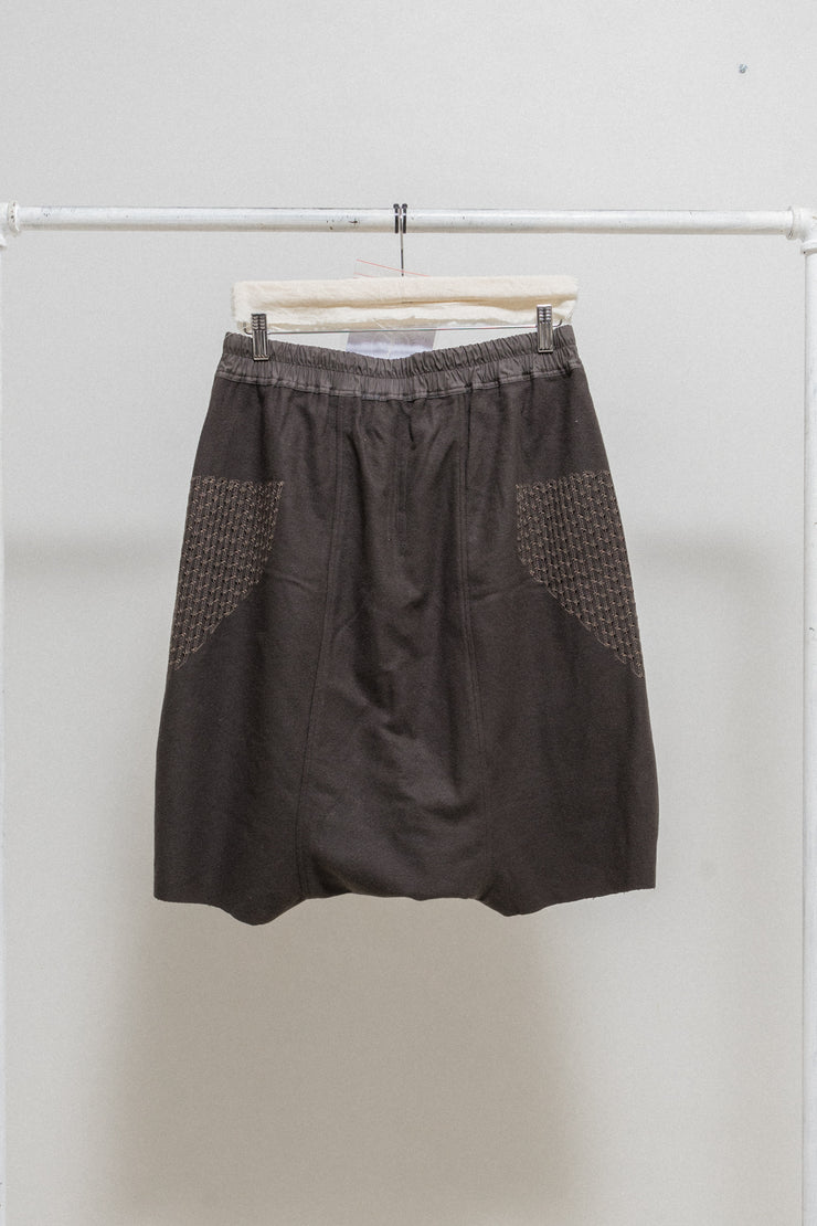 RICK OWENS - FW15 "SPHINX" Virgin wool Pod shorts with sequins details