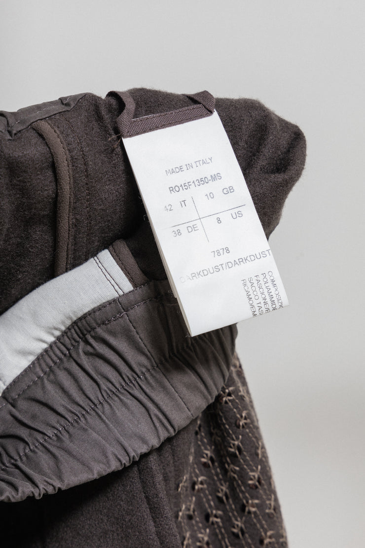 RICK OWENS - FW15 "SPHINX" Virgin wool Pod shorts with sequins details