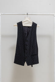 ANN DEMEULEMEESTER - FW07 Silk and cotton vest with textured dot pattern