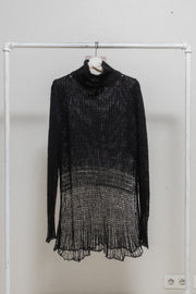ANN DEMEULEMEESTER - Gradient loose knitted high neck sweater
