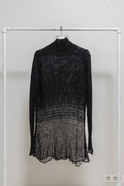 ANN DEMEULEMEESTER - Gradient loose knitted high neck sweater