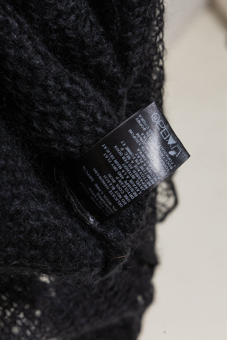 ANN DEMEULEMEESTER - Gradient loose knitted high neck sweater