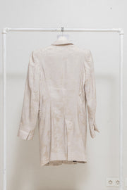 ANN DEMEULEMEESTER - Cotton and silk long patterned jacket
