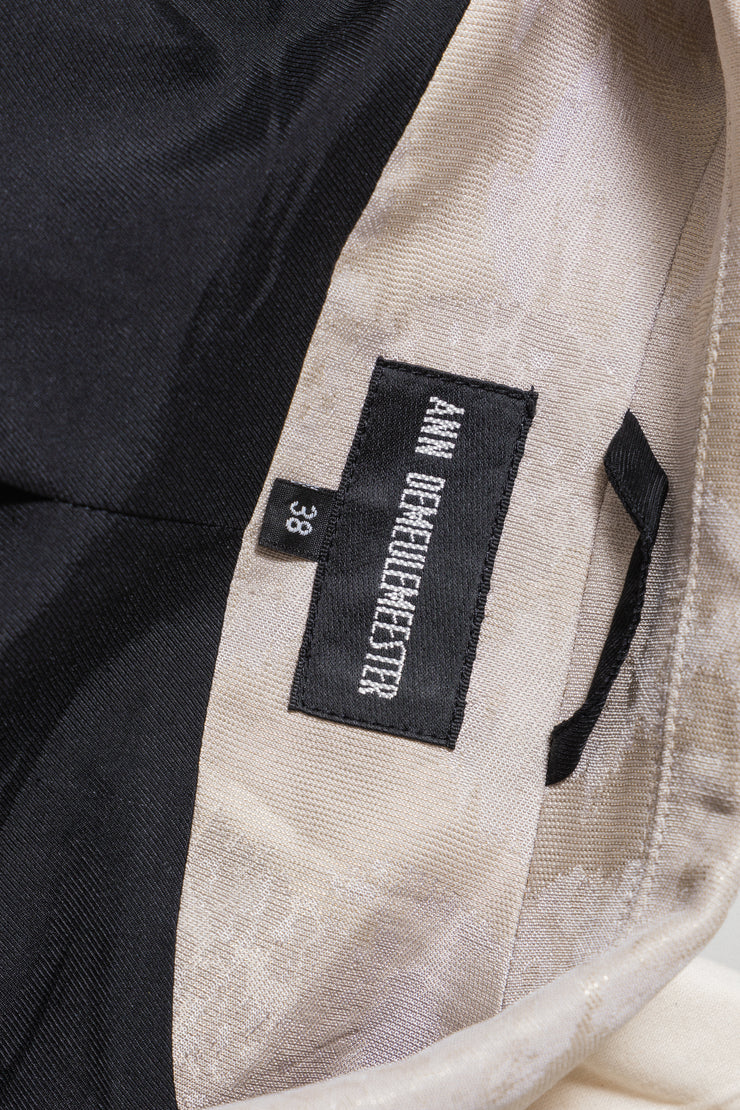 ANN DEMEULEMEESTER - Cotton and silk long patterned jacket