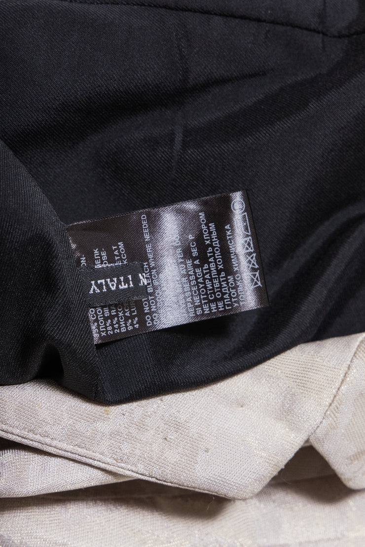 ANN DEMEULEMEESTER - Cotton and silk long patterned jacket