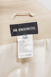 ANN DEMEULEMEESTER - FW02 Fleece wool coat with leather straps closure