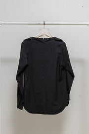YOHJI YAMAMOTO Y'S - Gabardine wool blouse with back buttoning