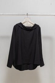 YOHJI YAMAMOTO Y'S - Gabardine wool blouse with back buttoning
