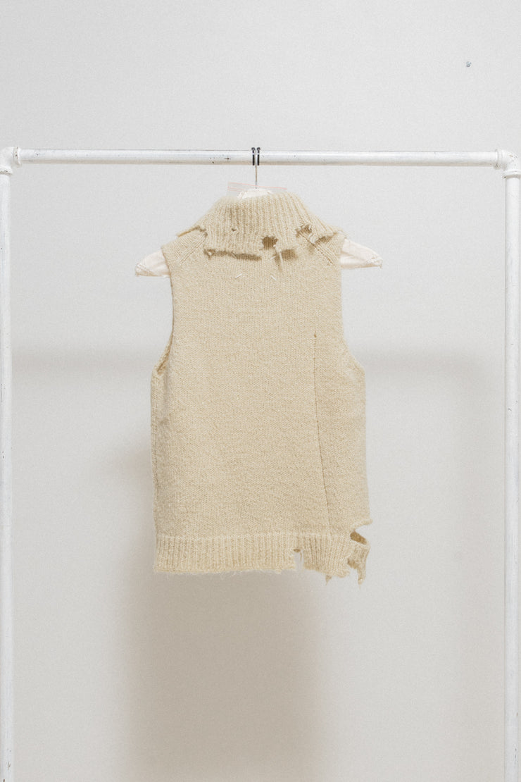 MARTIN MARGIELA - FW00 Miss Deanna mohair wool blend ripped sweater