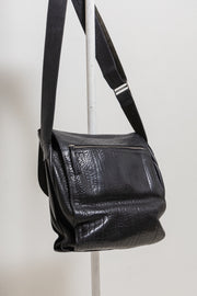 UGO CACCIATORI - Silver 925 pirate buckle and hardware large leather bag