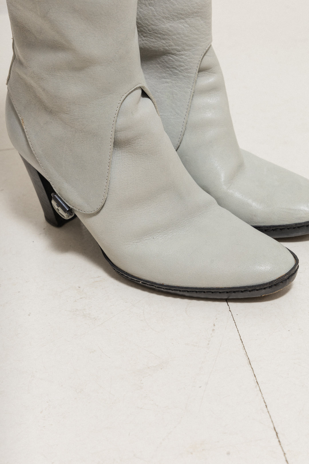 A.F VANDEVORST - SS01 High leather boots with removable chaps – L