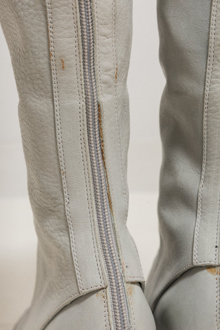 A.F VANDEVORST - SS01 High leather boots with removable chaps – L