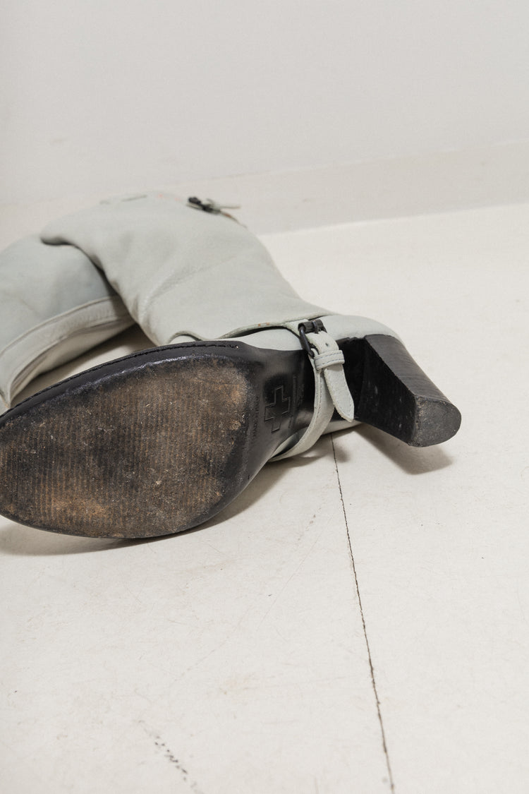 A.F VANDEVORST - SS01 High leather boots with removable chaps – L