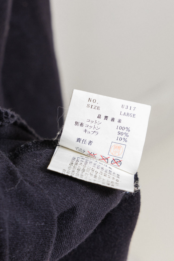 UNDERCOVER - SS03 "SCAB" Sleeveless cotton top with side patches (full black version)