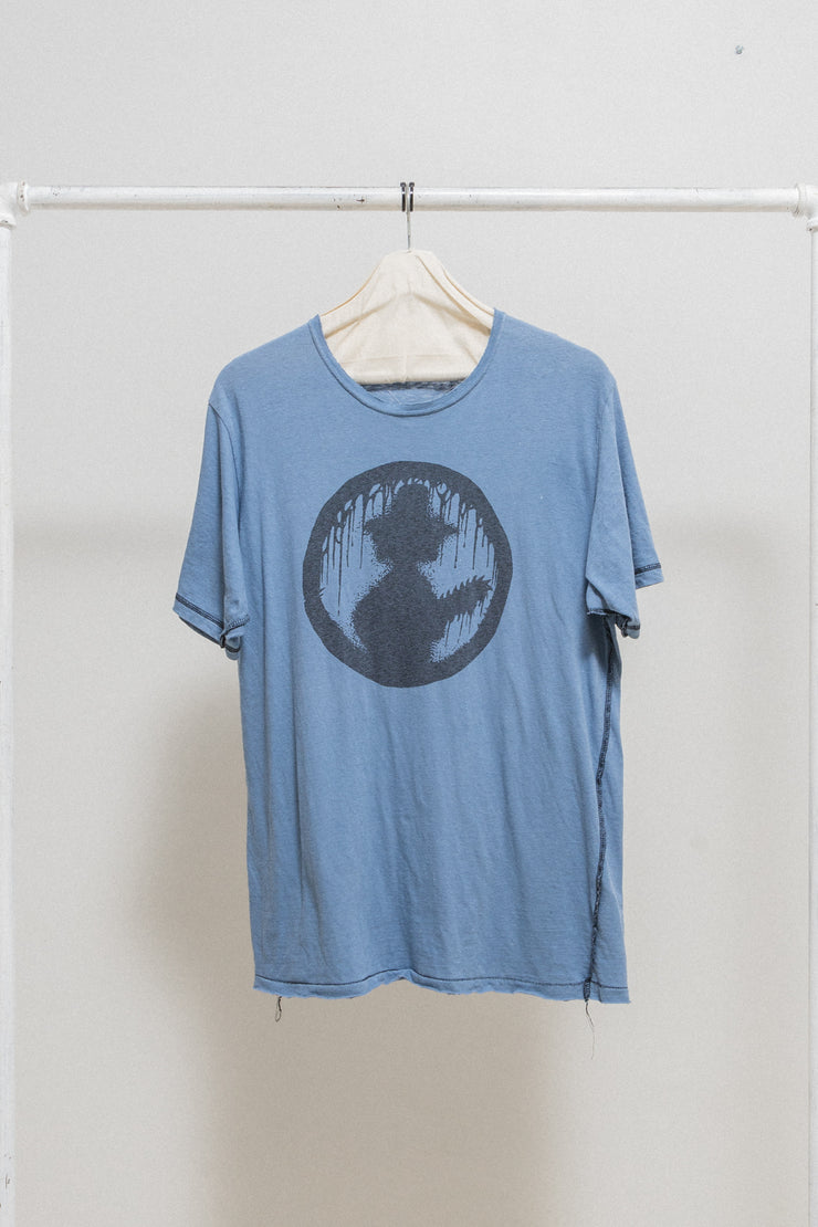 UNDERCOVER - SS03 "SCAB" DI logo tee in faded blue