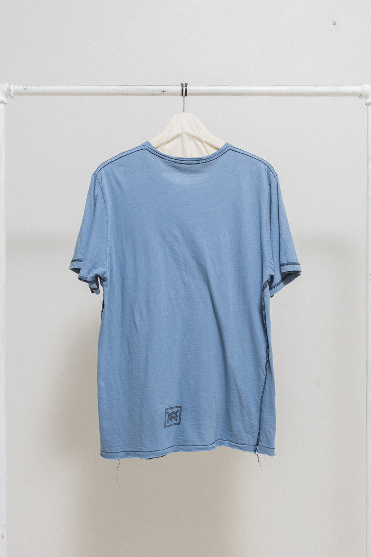 UNDERCOVER - SS03 "SCAB" DI logo tee in faded blue