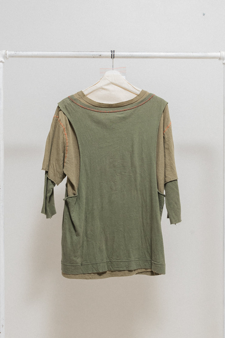 UNDERCOVER - SS03 "SCAB" Triple layer top with contrast stitching