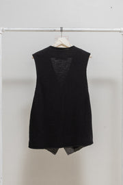 UNDERCOVER - FW04 "BUT BEAUTIFUL" Patti Smith grid patterned wool vest