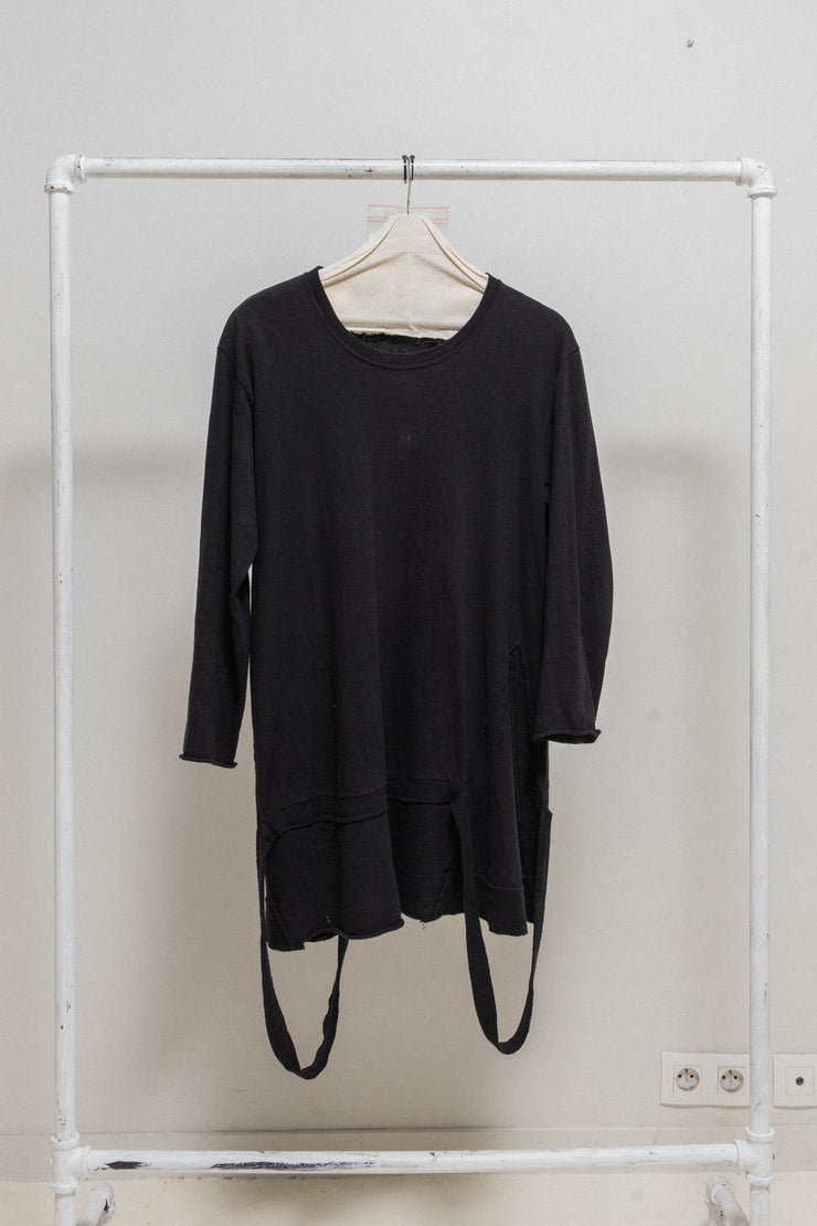 UNDERCOVER - FW04 "BUT BEAUTIFUL" Elongated cotton top with suspenders