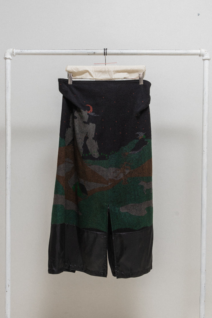 UNDERCOVER - FW02 “Witch’s cell division” Transformable maxi skirt with Gundam alike landscape