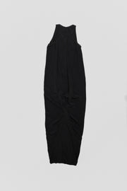 RICK OWENS - SS17 "WALRUS" Extra long silk blend dress with a back slit