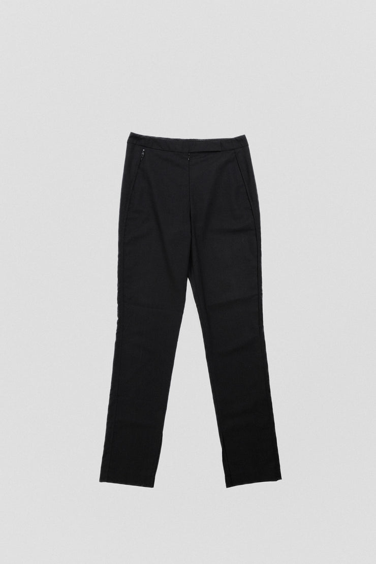 A.F VANDEVORST - Straight pants with zipper details and ankle slits (early 00&