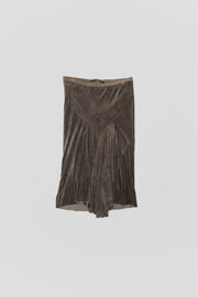 RICK OWENS - FW05 "MOOG" Velvet skirt with back draping
