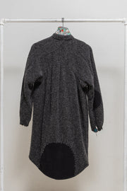 UNDERCOVER - FW04 "But Beautiful" Wool plush coat with buttons, fabric, stitches details (runway)