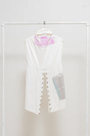UNDERCOVER - SS06 "T" Klaus Schulze T-shirt rebuilt printed vest with studs (runway)