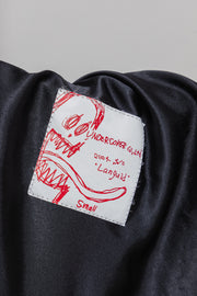UNDERCOVER - SS04 "Languid" Ribbed jacket with satin lapels / deformed version with red label (runway)