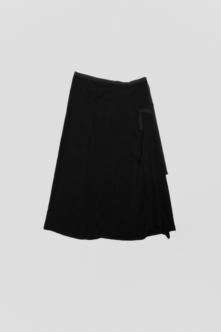 YOHJI YAMAMOTO - SS04 Long rayon skirt with waist straps
