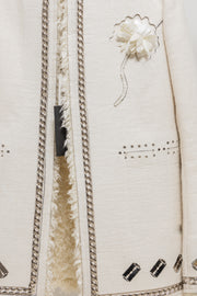 UNDERCOVER - FW05 "Arts and Crafts" Felt jacket with faux fur lining, razors and chain details (runway)