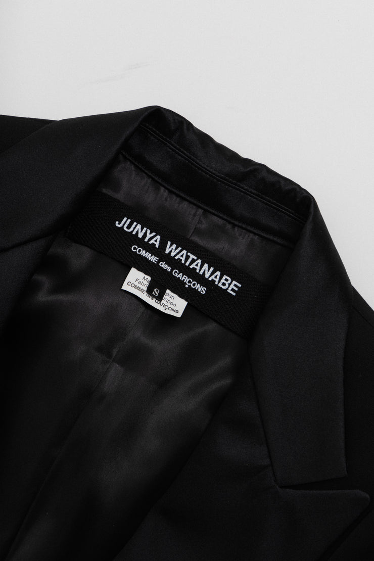 JUNYA WATANABE - FW15 Wool blazer jacket with a cinched waist and sleeves slits